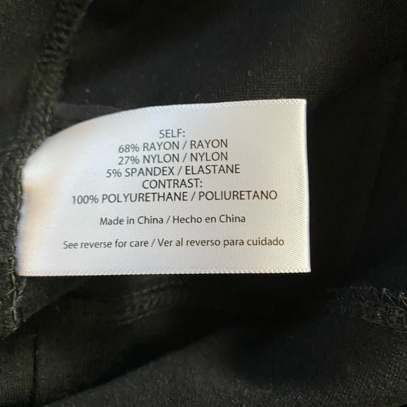 {The Limited} Black Women’s Faux Leather Stripe Leggings - Picture 6 of 9